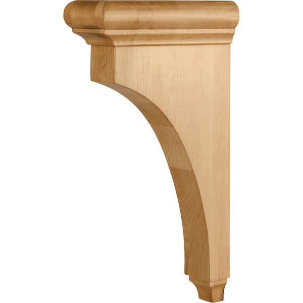 Hardware Resources 3" Wx8"Dx14"H Hard Maple Bullnose Cap Corbel COR38-3-HMP - main